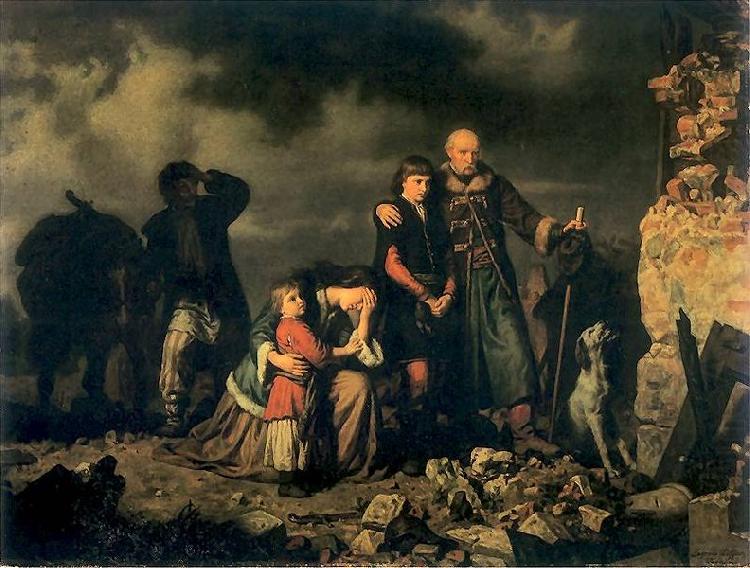 Louis Leopold  Boilly Placz na pogorzelisku po napadzie Tatarow china oil painting image